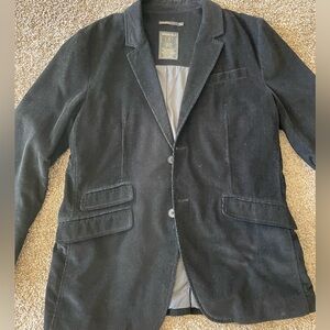 Springfield UP Men’s Black Corduroy Blazer XXL Double Breasted Jacket